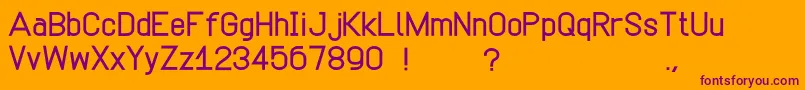 Simpetico Font – Purple Fonts on Orange Background