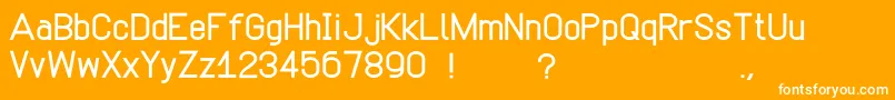 Simpetico Font – White Fonts on Orange Background