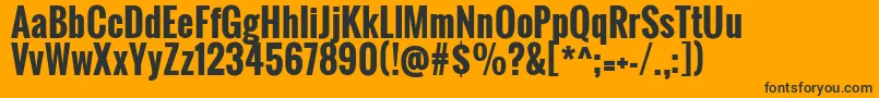 OswaldBold Font – Black Fonts on Orange Background