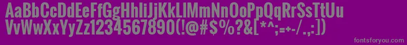 OswaldBold Font – Gray Fonts on Purple Background