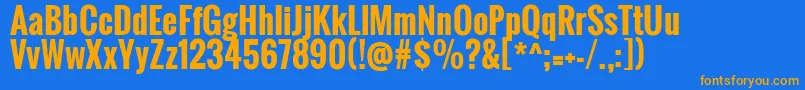 OswaldBold Font – Orange Fonts on Blue Background