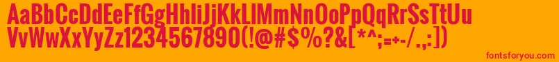 OswaldBold Font – Red Fonts on Orange Background