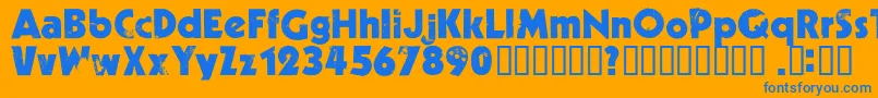 More about Decade ffy Font Decade ffy Font – Blue Fonts on Orange Background