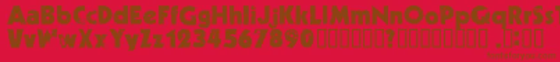 Saiba mais sobre a fonte Decade ffy Fonte Decade ffy – fontes marrons em um fundo vermelho