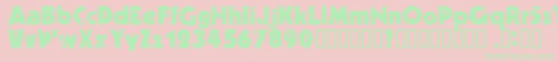 Decade ffy-Schriftart – Grüne Schriften auf rosa Hintergrund