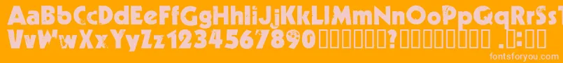 Decade ffy Font – Pink Fonts on Orange Background