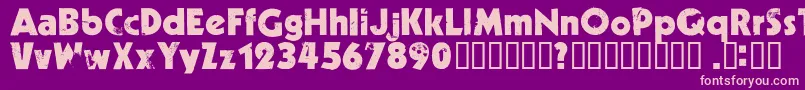 Decade ffy Font – Pink Fonts on Purple Background