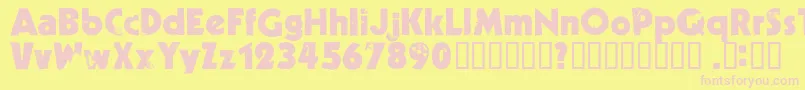 Decade ffy Font – Pink Fonts on Yellow Background