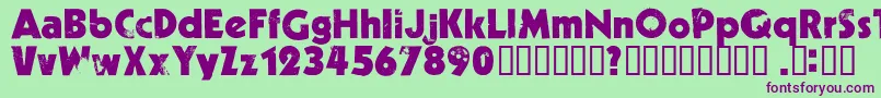 Decade ffy Font – Purple Fonts on Green Background