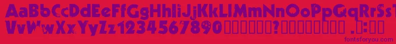 Decade ffy Font – Purple Fonts on Red Background