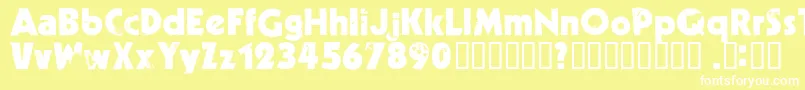 Decade ffy Font – White Fonts on Yellow Background