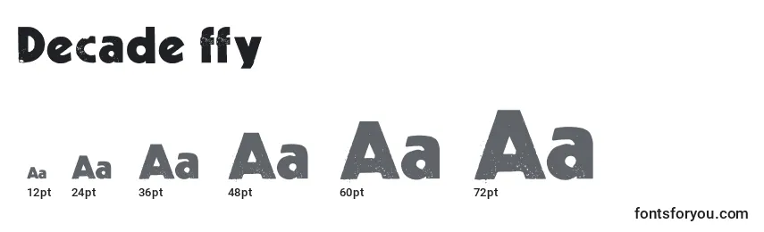 Decade ffy Font Sizes