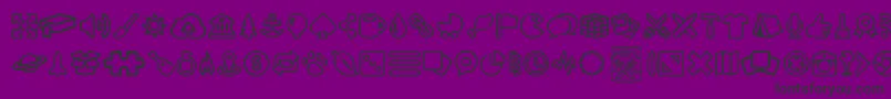 OutlineMix Font – Black Fonts on Purple Background