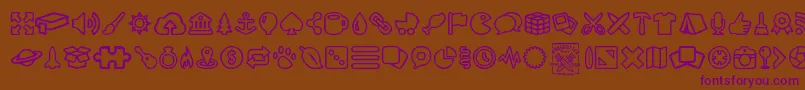 OutlineMix Font – Purple Fonts on Brown Background