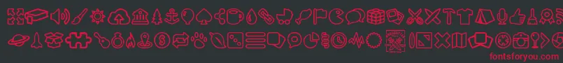 OutlineMix Font – Red Fonts on Black Background