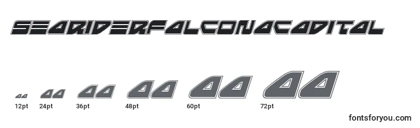 Размеры шрифта Seariderfalconacadital