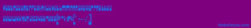 Шрифт Wunderla – синие шрифты на фиолетовом фоне