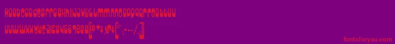 Wunderla Font – Red Fonts on Purple Background