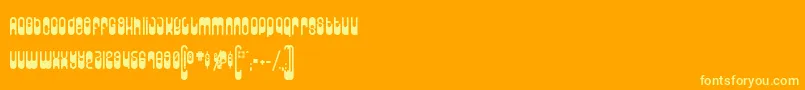 Wunderla Font – Yellow Fonts on Orange Background