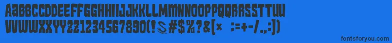 GomariceKaijuMonster Font – Black Fonts on Blue Background