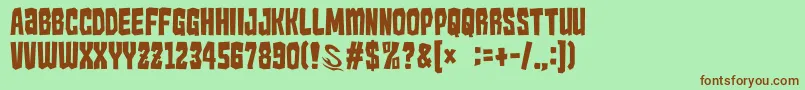 GomariceKaijuMonster Font – Brown Fonts on Green Background