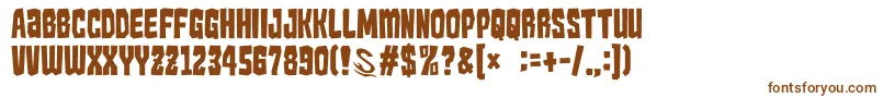 GomariceKaijuMonster Font – Brown Fonts on White Background