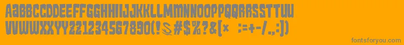 GomariceKaijuMonster Font – Gray Fonts on Orange Background