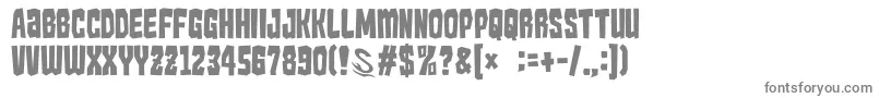 GomariceKaijuMonster Font – Gray Fonts on White Background