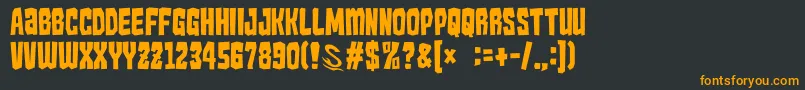 GomariceKaijuMonster Font – Orange Fonts on Black Background