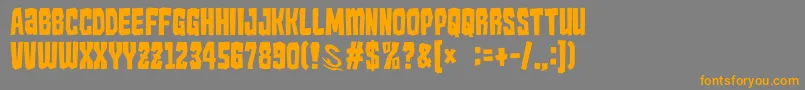 GomariceKaijuMonster Font – Orange Fonts on Gray Background