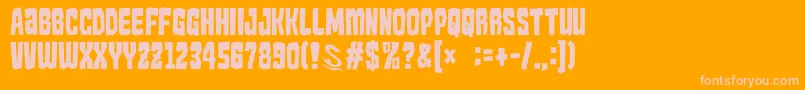 GomariceKaijuMonster Font – Pink Fonts on Orange Background