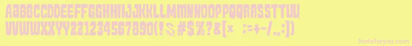 GomariceKaijuMonster Font – Pink Fonts on Yellow Background