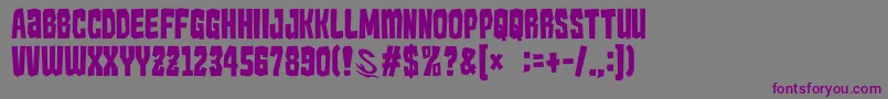 GomariceKaijuMonster Font – Purple Fonts on Gray Background