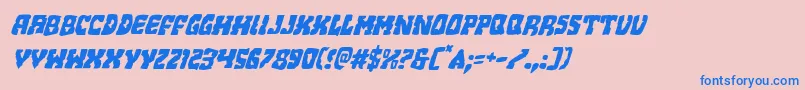 Beastianital Font – Blue Fonts on Pink Background