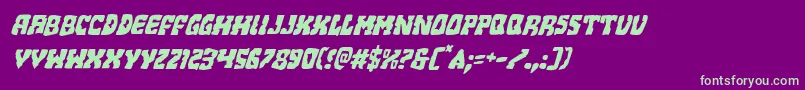 Beastianital Font – Green Fonts on Purple Background