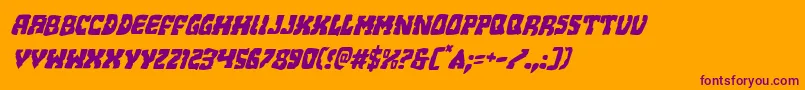 Beastianital Font – Purple Fonts on Orange Background