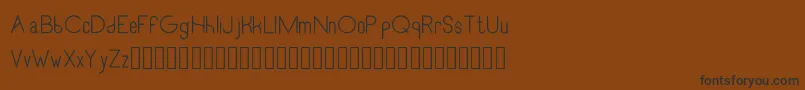 Шрифт RecinosscriptLight – чёрные шрифты на коричневом фоне