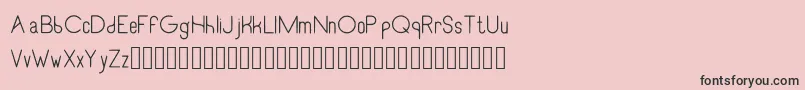 RecinosscriptLight-Schriftart – Schwarze Schriften auf rosa Hintergrund