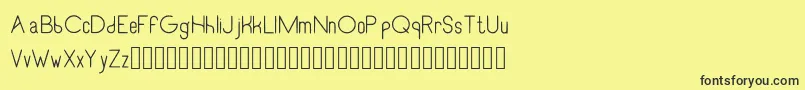 RecinosscriptLight-Schriftart – Schwarze Schriften auf gelbem Hintergrund