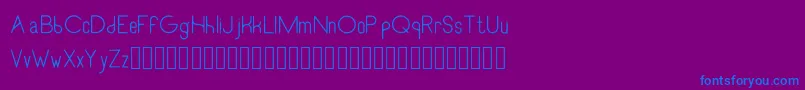 RecinosscriptLight Font – Blue Fonts on Purple Background