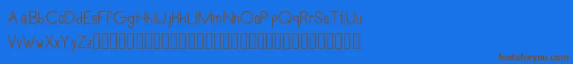 Fonte RecinosscriptLight – fontes marrons em um fundo azul