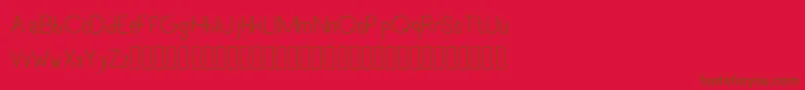 RecinosscriptLight-fontti – ruskeat fontit punaisella taustalla