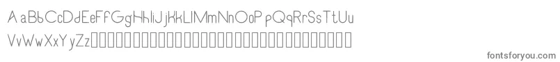 RecinosscriptLight-fontti – harmaat kirjasimet valkoisella taustalla