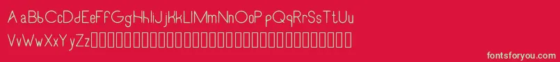 RecinosscriptLight-Schriftart – Grüne Schriften auf rotem Hintergrund