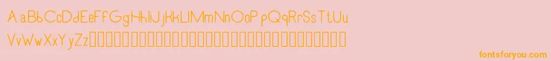 Шрифт RecinosscriptLight – оранжевые шрифты на розовом фоне