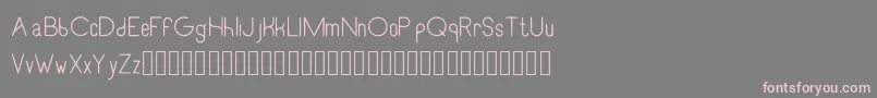 RecinosscriptLight-Schriftart – Rosa Schriften auf grauem Hintergrund