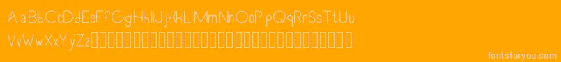 Шрифт RecinosscriptLight – розовые шрифты на оранжевом фоне