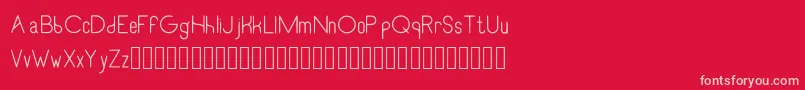 RecinosscriptLight-Schriftart – Rosa Schriften auf rotem Hintergrund