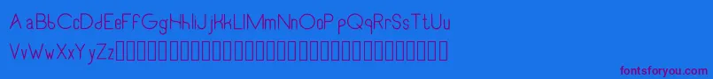 RecinosscriptLight-Schriftart – Violette Schriften auf blauem Hintergrund