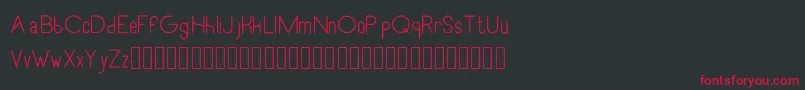 フォントRecinosscriptLight – 黒い背景に赤い文字
